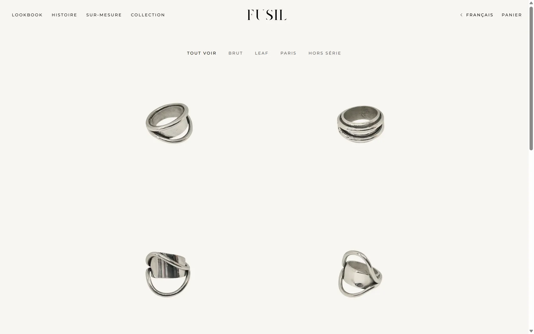 La grille de collection de fusil.paris